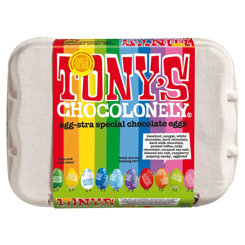 Tony's Chocolonely Easter 12 Egg-Stra Special Chocolate Eggs 150G x 2 Gift for Easter