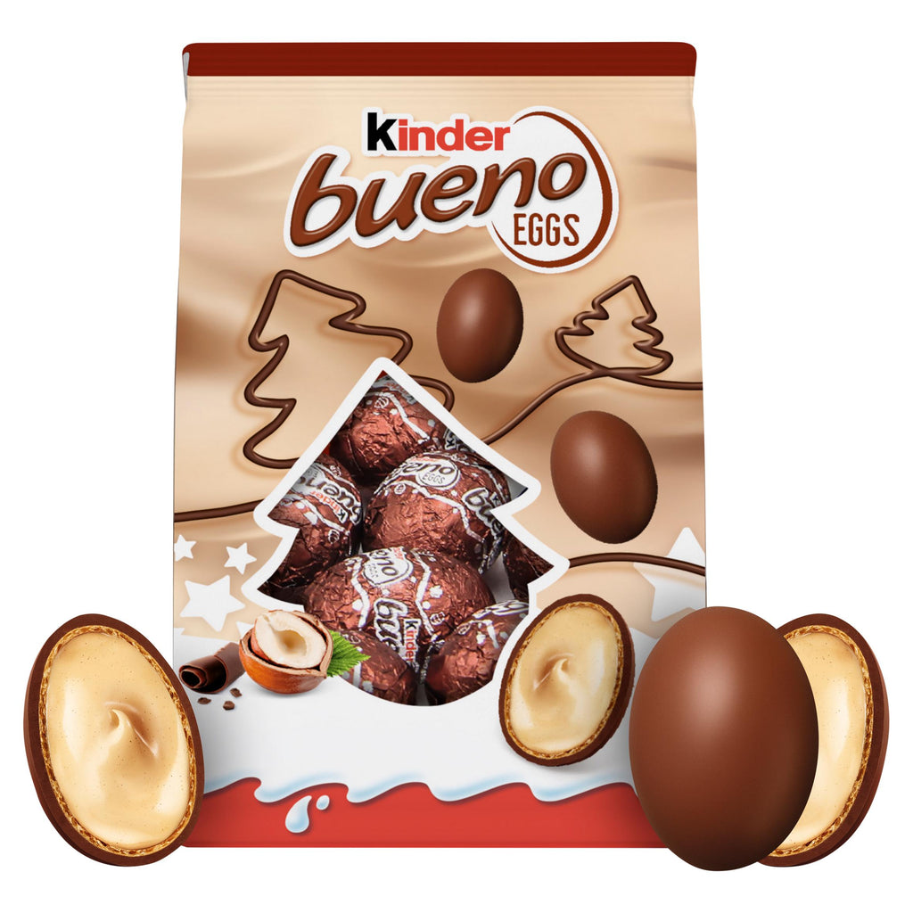Kinder Bueno Eggs 80g (Pack of 12) "Taste The Sweetness In Every Bite" Twisty Treat, Special For Easter Christmas,Birthday