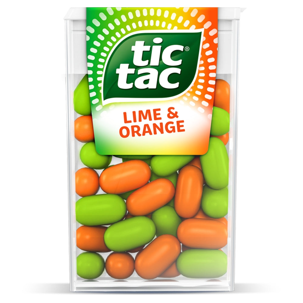 Tic Tac Lime & Orange Mint Sweets 18g (Pack of 24) "A symphony of flavors" For All Occasions