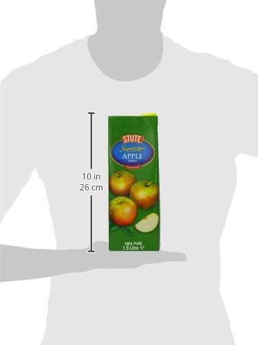 Stute 100% Pure Apple Juice 1.5Ltr (Pack of 6) "Deliciousness that brings a smile" For All Occasions