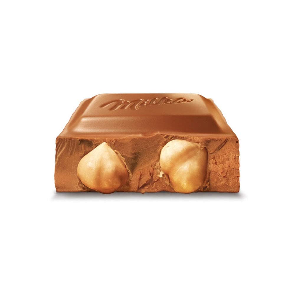 Milka Hazelnut Milk Chocolate Bar 10 Pcs {(Box})"Deliciousness that brings a smile"