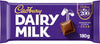 Cadbury Dairy Milk Chocolate Bar, The Classic Creamy Taste of Smooth Milk Chocolate to Share, Gift or Snack, 180 g (Pack of 4)