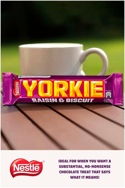Nestlé Yorkie Raisin and Biscuit Milk Chocolate Bar, 24 Pcs (Full Box) Delicoius And Tasty