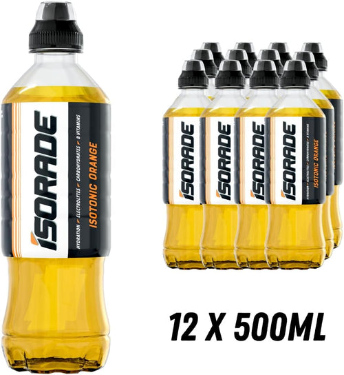 Isorade Isotonic - Orange Sport's Drink Hydration & Performance 500ml (Pack of 12) “Charge Your Life, One Sip at a Time”