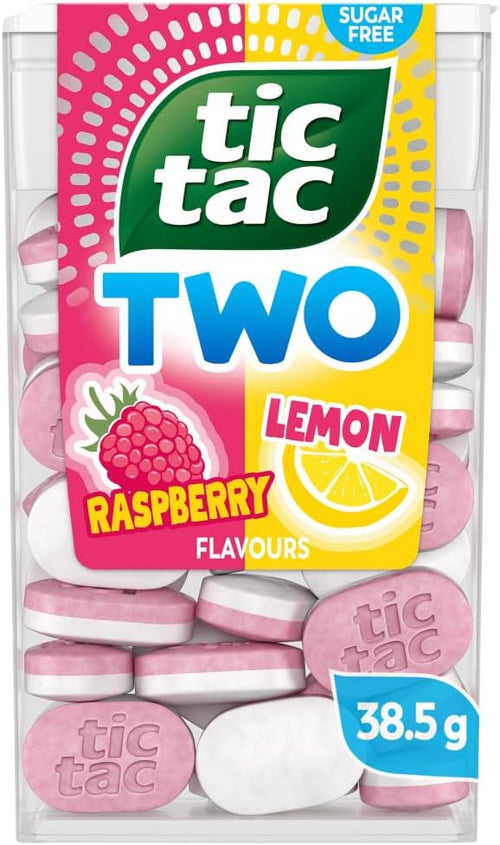 Tic Tac Two Lemon Raspberry Flavours 38.5g (Pack of 16) 