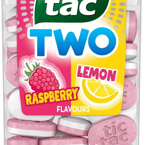 Tic Tac Two Lemon Raspberry Flavours 38.5g (Pack of 16) 