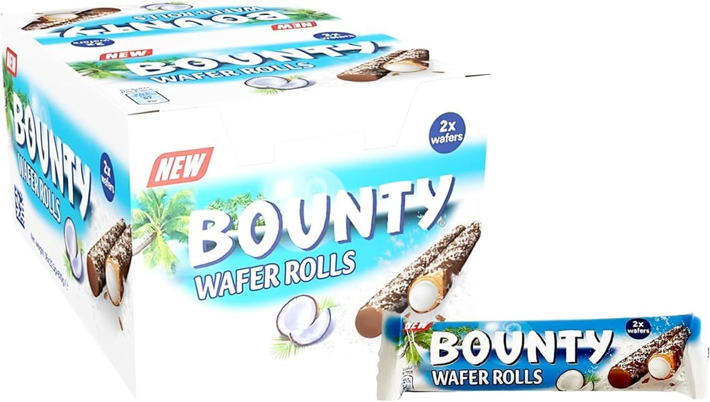 Bounty Wafer Rolls I Pack of 12 (22.5g) Perfect Treat For Sharing
