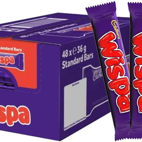 Cadbury Wispa Chocolate Bar (48x36g) Best Gift For Chocolate Bars