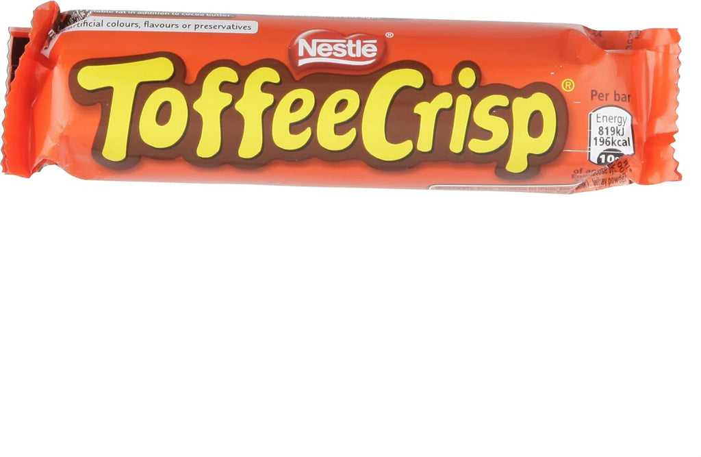Toffee Crisp Milk Chocolate Bar Delicious caramel & crispy cereal pieces (24 x Bars)
