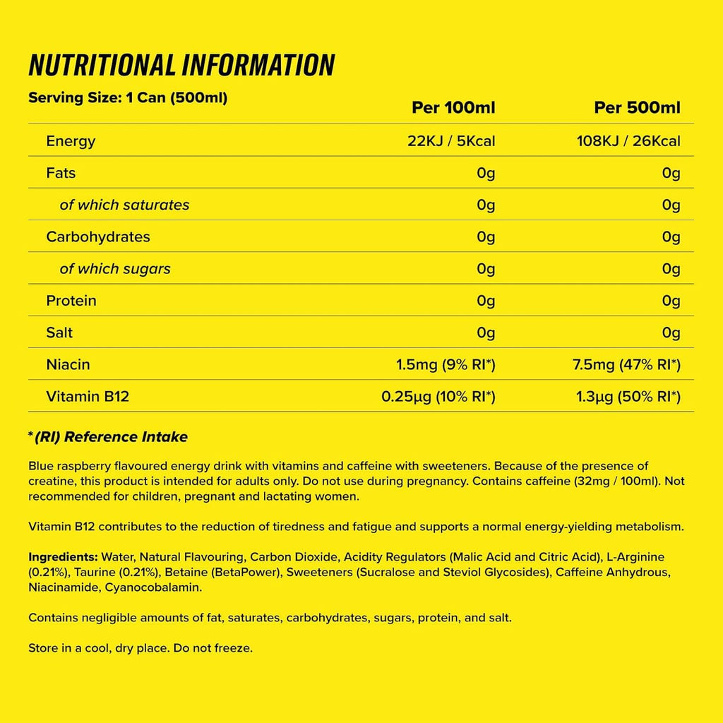 C4 Performance Energy Drinks Cosmic Rainbow Flavor Zero Sugar 500ml (Pack of 12) "Formulated To Invigorate And Energize"