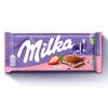 Milka Strawberry 100% Apline Milk Chocolate Bar 10 Pcs {(Box}) "Taste The Sweetness In Every Bite"