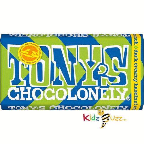 Tony's Chocolonely Dark Creamy Hazelnut Crunch Chocolate Bar - 180g