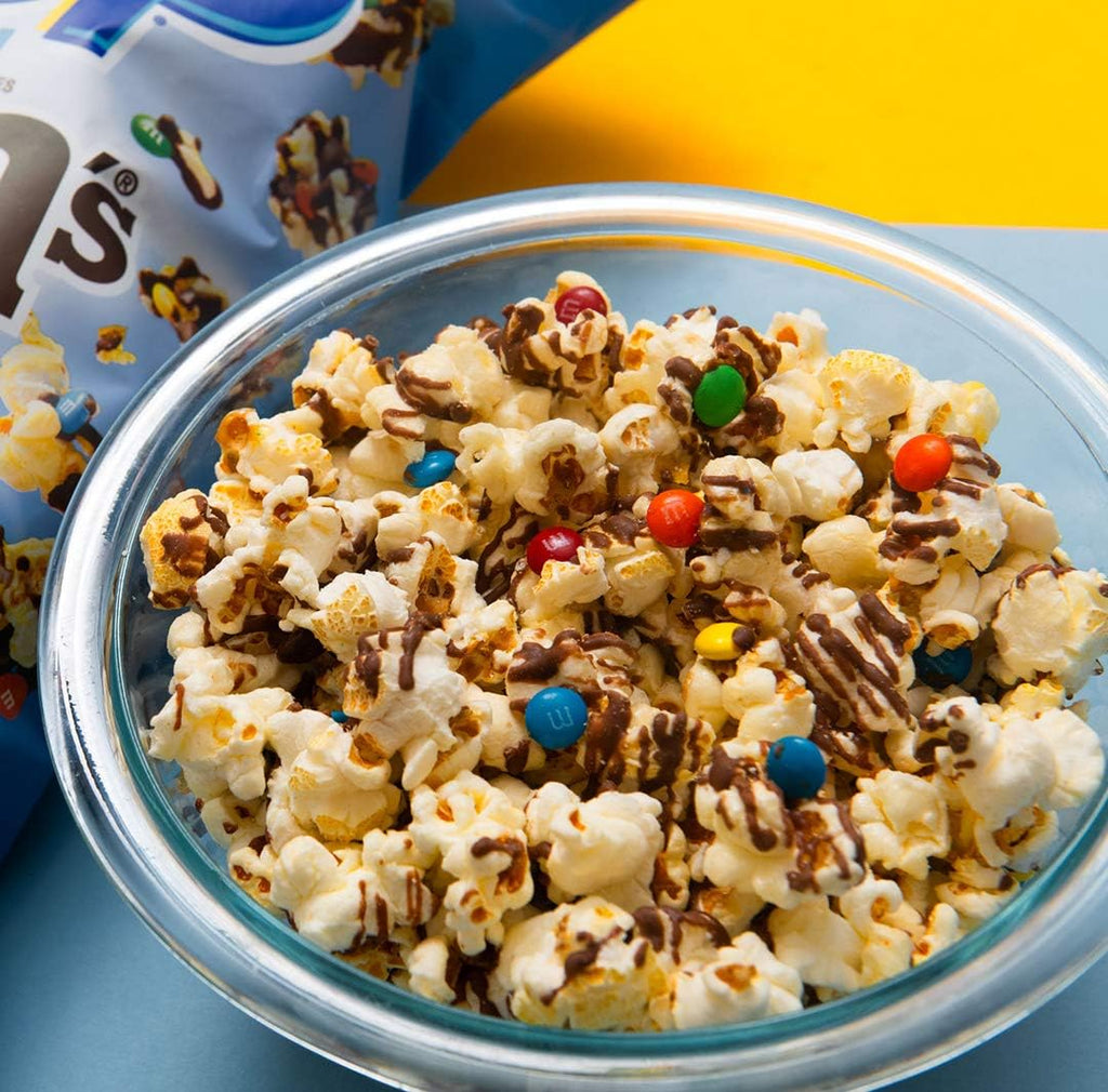 M&M Mini's Candy Coated Popcorn (12 x 5.25oz bag) "Taste the sweetness in every bite" For All Occasions