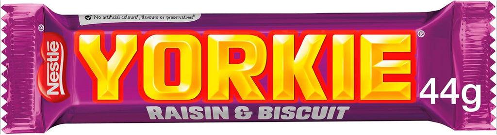 Yorkie Rasin Nestlé Yorkie Raisin and Biscuit Milk Chocolate Bar, 24 Pcs (Full Box ...