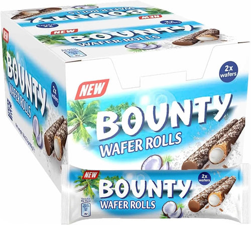 Bounty Wafer Rolls I Pack of 12 (22.5g) Perfect Treat For Sharing