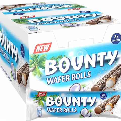 Bounty Wafer Rolls I Pack of 12 (22.5g) Perfect Treat For Sharing