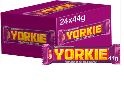 Nestlé Yorkie Raisin and Biscuit Milk Chocolate Bar, 24 Pcs (Full Box) Delicoius And Tasty