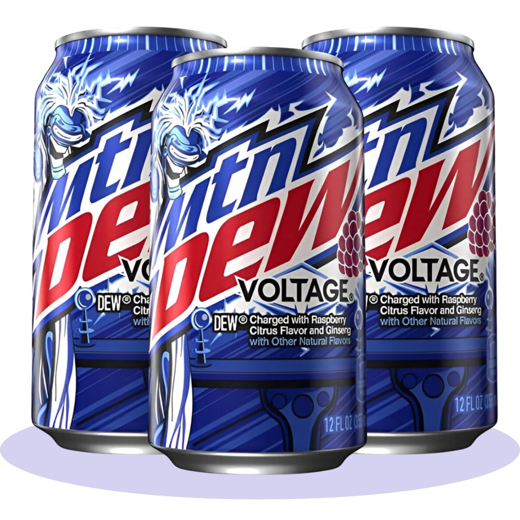 Mountain Dew Voltage 12 fl oz Can 355ml  (Pack of 12) Delicious And Tasty "A symphony of flavors" For All Occasions