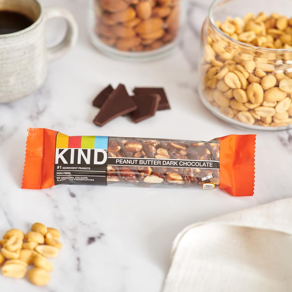 KIND Bars, Gluten Free Snack Bars, Peanut Butter Dark Chocolate 40g (Pack Of 12) Deliciousness that brings a smile" For All Occasions
