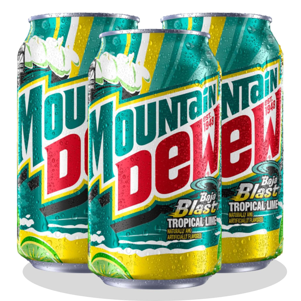 Mountain Dew Baja Blast Tropical Lime 355ml (Pack of 12) Delicious And Tasty "A symphony of flavors" For All Occasions