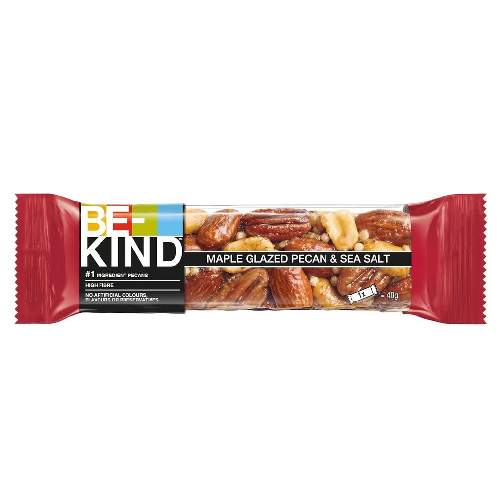 BE-KIND Maple Glazed Pecan & Sea Salt High Fibre Healthy Snack 40g (Pack Of 12) Twisty Treat Gift Hamper, Easter,Christmas,Birthday For All Occasions