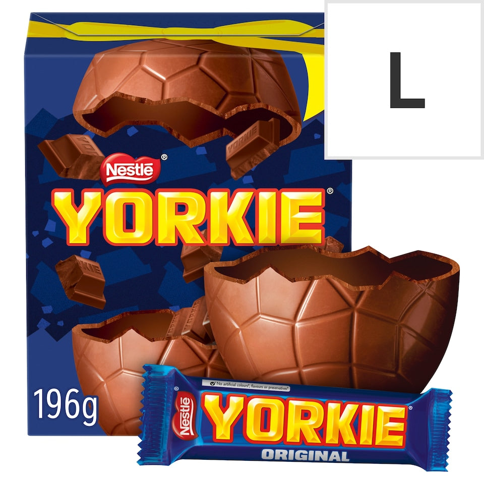 Yorkie Milk Chocolate Easter Egg 196G (Pack of 2) "Deliciousness that brings a smile" For All Occasions Easter,Christmas,Birthday