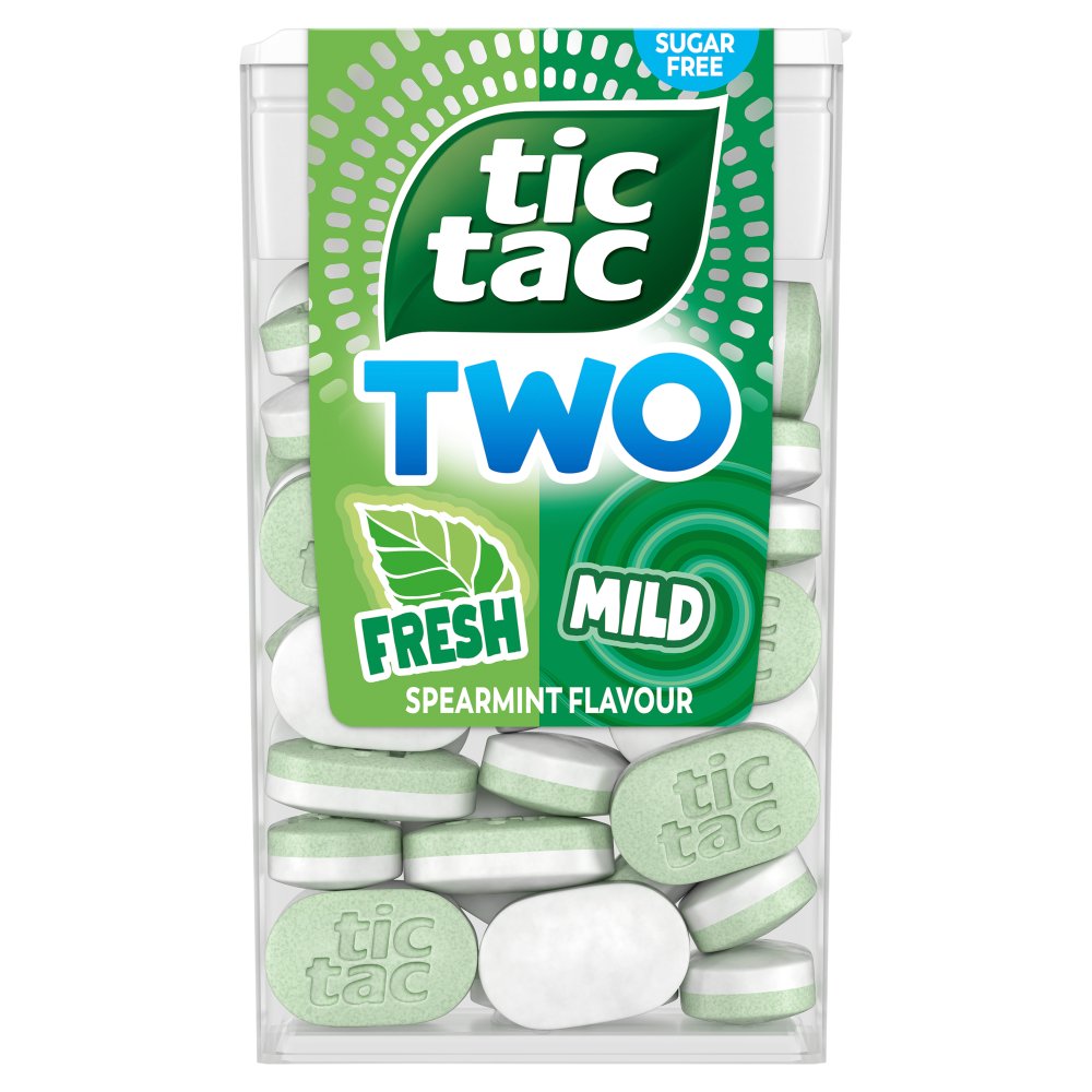 Tic Tac Two Spearmint Flavour 38.5g (Pack of 16) "Deliciousness that brings a smile" For All Occasions