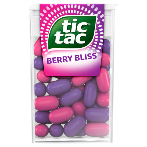 Tic Tac Berry Bliss Mint Sweets 18g (Pack Of 24) Deliciousness that brings a smile