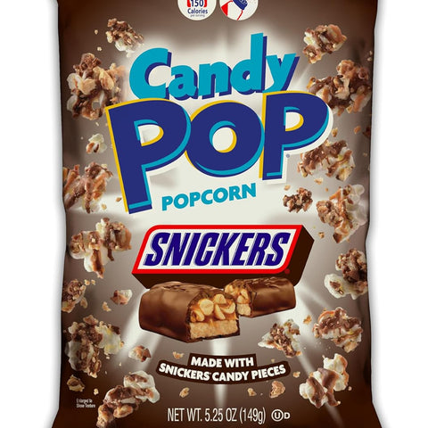 Snickers Candy Coated Popcorn (12 x 5.25oz bag) 