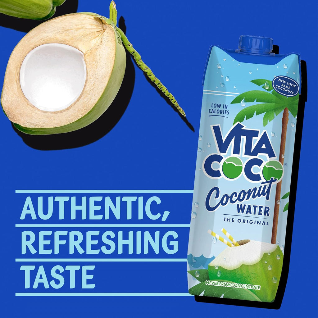 Vita Coco - Pure Coconut Water (1L0 - Naturally Hydrating - Packed With Electrolytes - Gluten Free - Full Of Vitamin C & Potassium