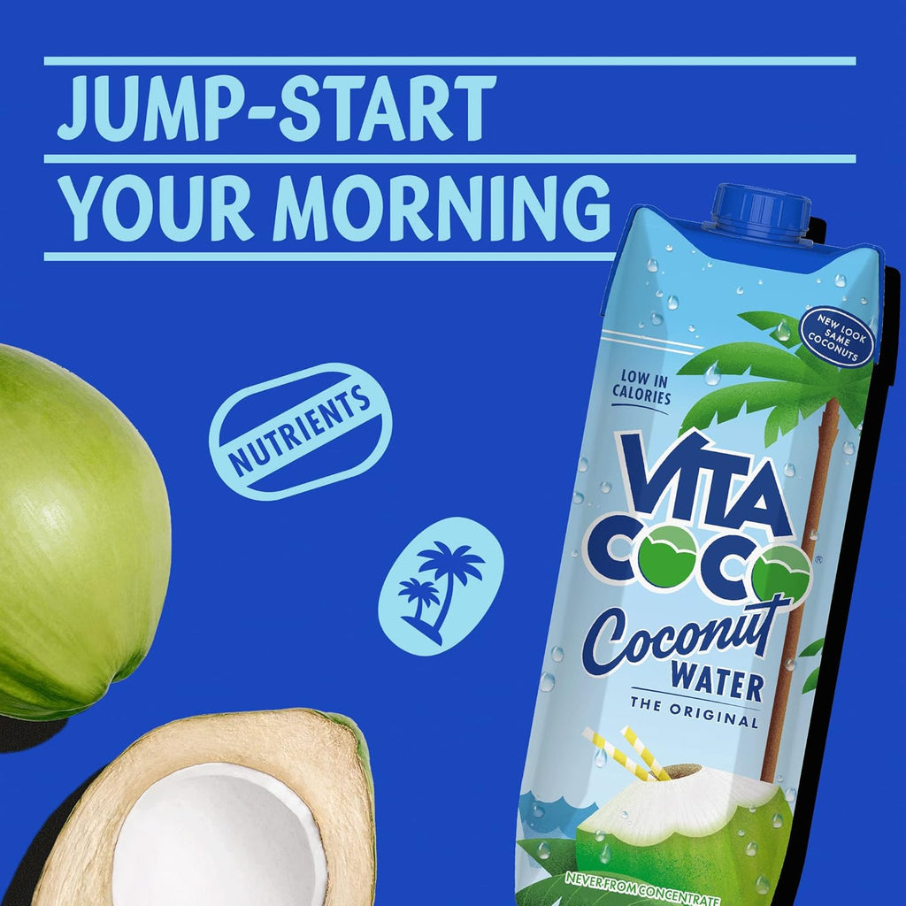 Vita Coco - Pure Coconut Water (1L0 - Naturally Hydrating - Packed With Electrolytes - Gluten Free - Full Of Vitamin C & Potassium