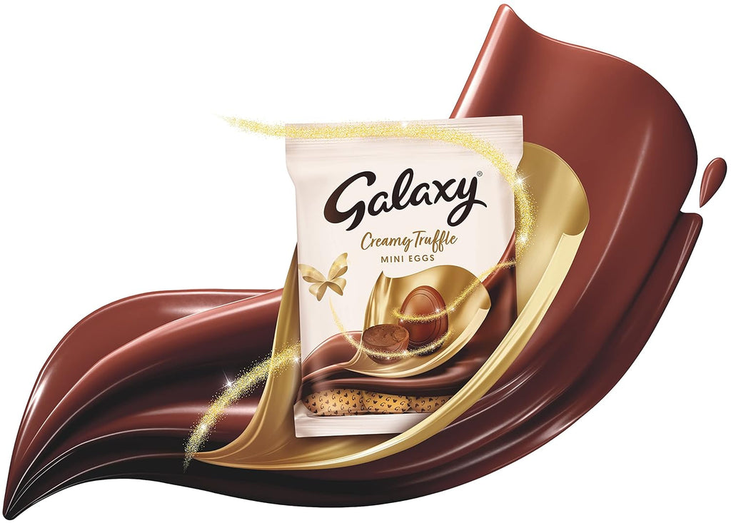 Galaxy Creamy Truffle Mini Eggs 74g (Pack of 3) "A symphony of flavors" Tasty And Twisty Gift Hamper For Birthday,Christmas,Easter,New Year