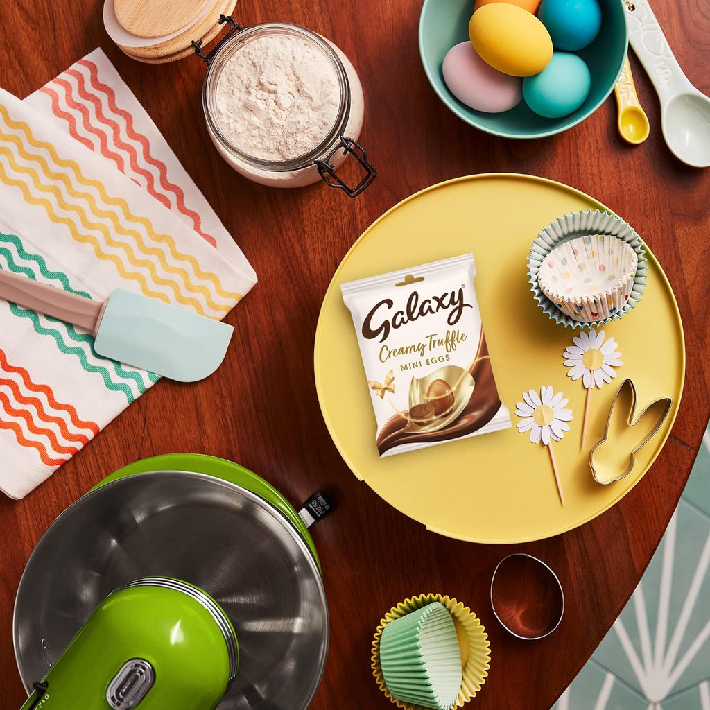 Galaxy Creamy Truffle Mini Eggs 74g (Pack of 3) "A symphony of flavors" Tasty And Twisty Gift Hamper For Birthday,Christmas,Easter,New Year