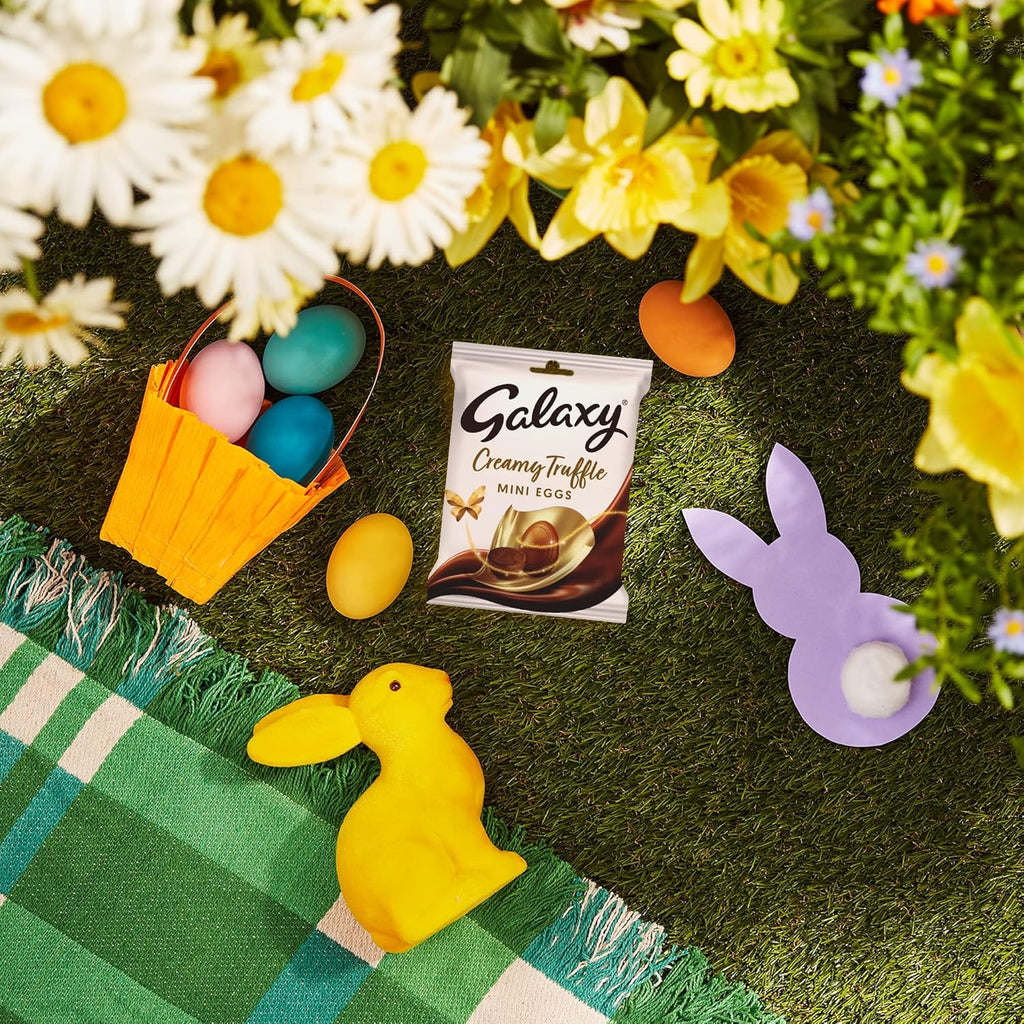 Galaxy Creamy Truffle Mini Eggs 74g (Pack of 3) "A symphony of flavors" Tasty And Twisty Gift Hamper For Birthday,Christmas,Easter,New Year