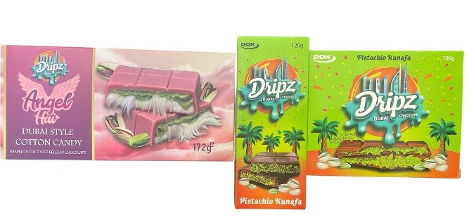 VIRAL Dubai Chocolate Pistachio Kunafa Bar (Pack Of 3) Mixed Three Chocolates