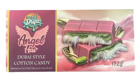 Dubai Chocolate Bar Dripz Angel Hair Cotton Candy Bar 172g, Luxury Gift  Authentic Dubai Experience