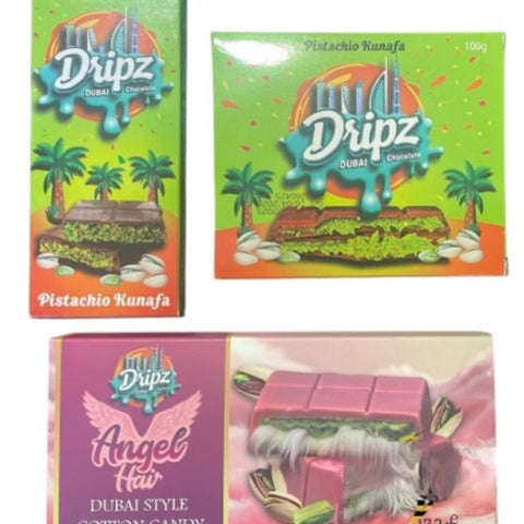 VIRAL Dubai Chocolate Pistachio Kunafa Bar (Pack Of 3) Mixed Three Chocolates