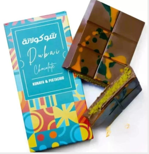 Dubai Chocolate Pistachio Kunafa Bar Viral 200g Each (Pack Of 2)