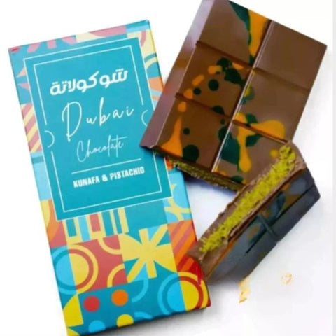 Dubai Chocolate Pistachio Kunafa Bar Viral 200g Each (Pack Of 2)