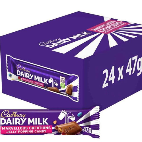 Cadbury Dairy Milk Jelly Popping Candy 24 Pcs Bar (Full Box) 