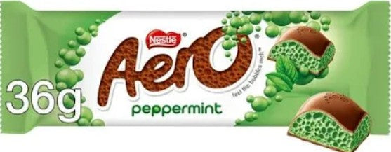 Nestle Aero Bubble Peppermint Chocolate Bars Mouth Melt Smooth 24 Pcs Bar (Full Box) "Deliciousness that brings a smile" For All Occasions