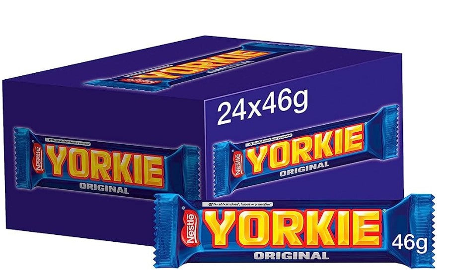 Yorkie Original Milk Chocolate Bar 46g (24 Pack) "Deliciousness that brings a smile" For All Occasions