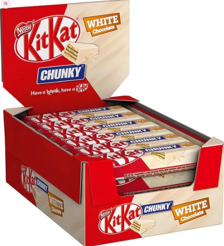 KitKat Chunky White Chocolate Bar 40g (24 Pcs) Full Box "Taste The Sweetness In Every Bite"