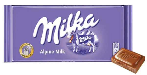 Milka Alpine Milk Chocolate Bar 10 Pcs {(Box}) "Serving up some sweet happiness."
