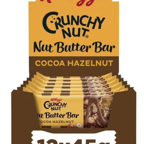 Kellogg's Crunchy Nut Cocoa Hazelnut Bars 45g (Pack Of 12) 
