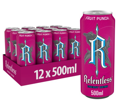 Relentless Can Fruit Punch 500ml (Pack of 12) 