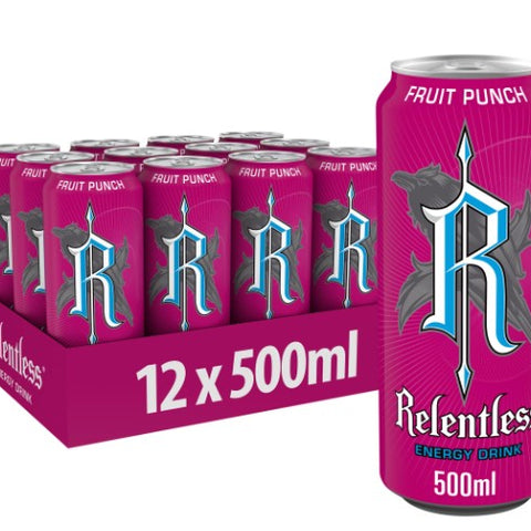 Relentless Can Fruit Punch 500ml (Pack of 12) 