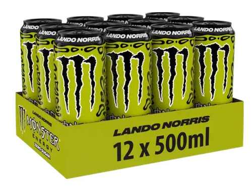 Monster Energy Drink Lando Norris Zero Sugar 500ml (Pack of 12) Delicious And Tasty 