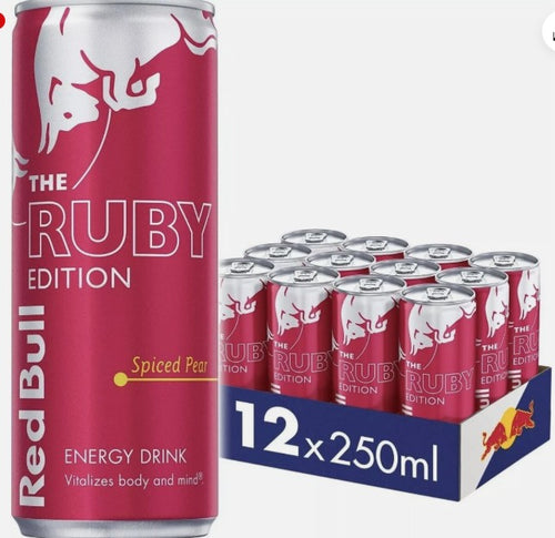 Red Bull Energy Drink Ruby Edition Spiced Pear 250ml (Pack of 12) 