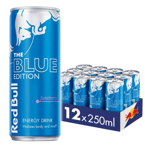 Red Bull Energy Drink Blue Edition Juneberry (Pack of 12) Delicious And Tasty 